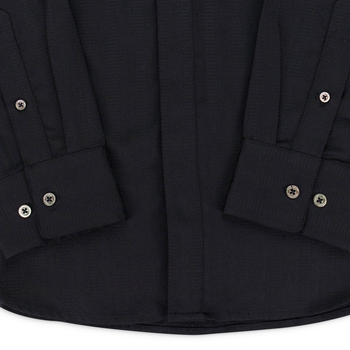BLACK JACQUARD DICE BUTTON-DOWN SHIRT
