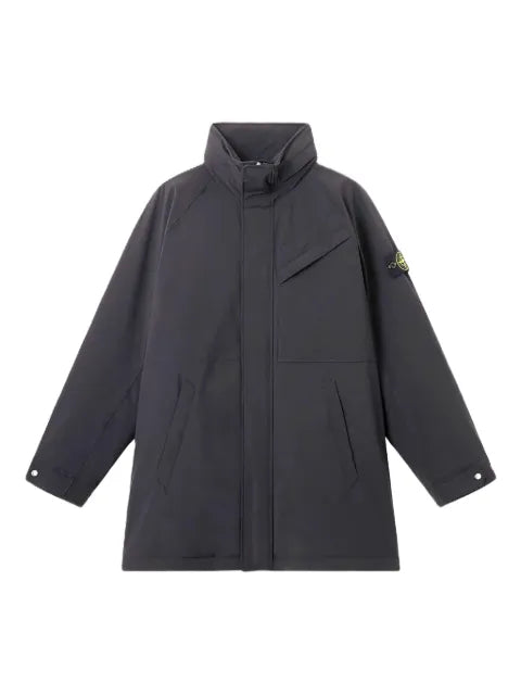 Stone Island high-neck patch-pocket coat