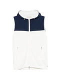 Eleventy colour-block sleeveless zip-up hoodie