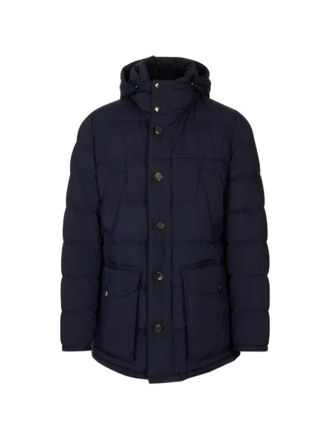 Kiton quilted hooded jacket