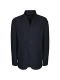 Giorgio Armani honeycomb-knit stand-collar blazer