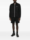 BOSS triangle-jacquard zip-up sweatshirt with rubberized logo