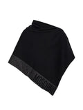 Moschino logo-detail metallic-trim poncho