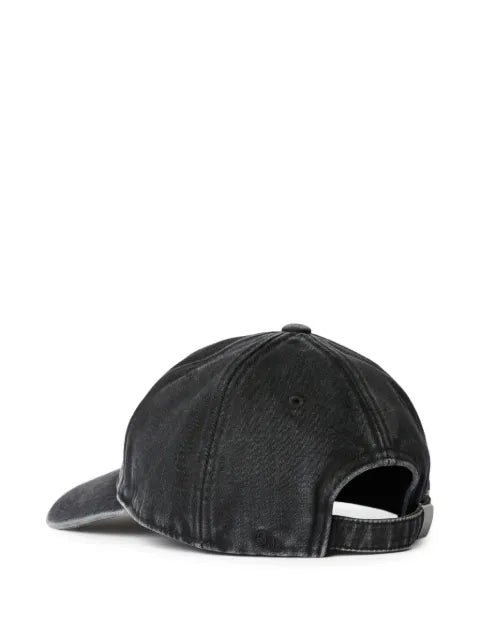 OUR LEGACY baseball cap in cotton satin with enzyme wash