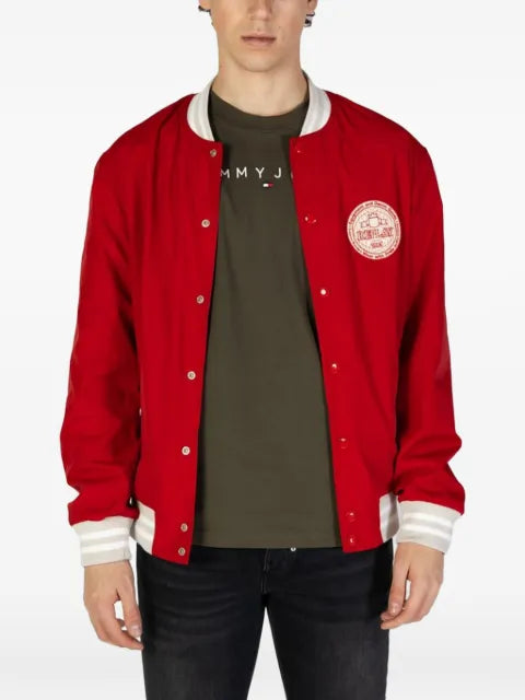 Replay logo-patch bomber jacket