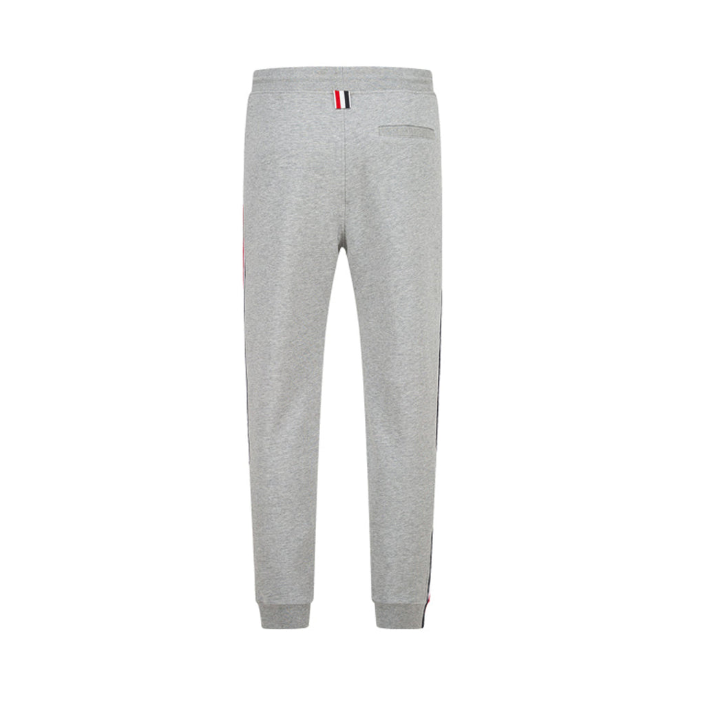 Thom Browne Style Unisex Casual Sweatpants with Signature Four-Bar Detail