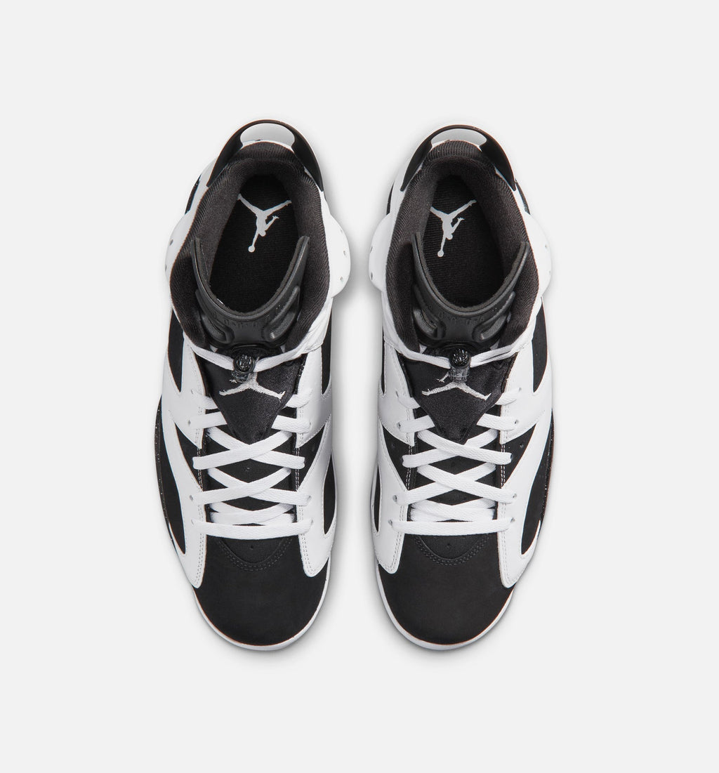 Air Jordan 6 Retro Black and White Men's Sneakers - Black/White