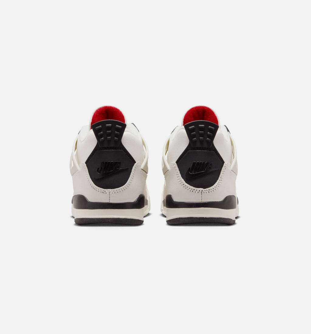 Air Jordan 4 Retro Flight Club Preschool Lifestyle Shoes - Sail / Black / University Red