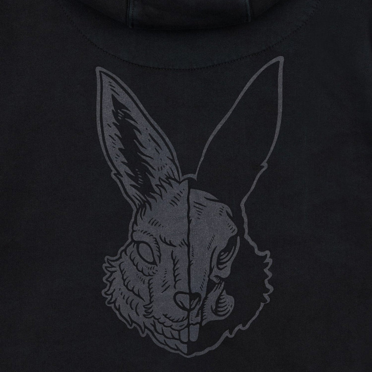 Acid Running Oversized Hoodie: Washed Black