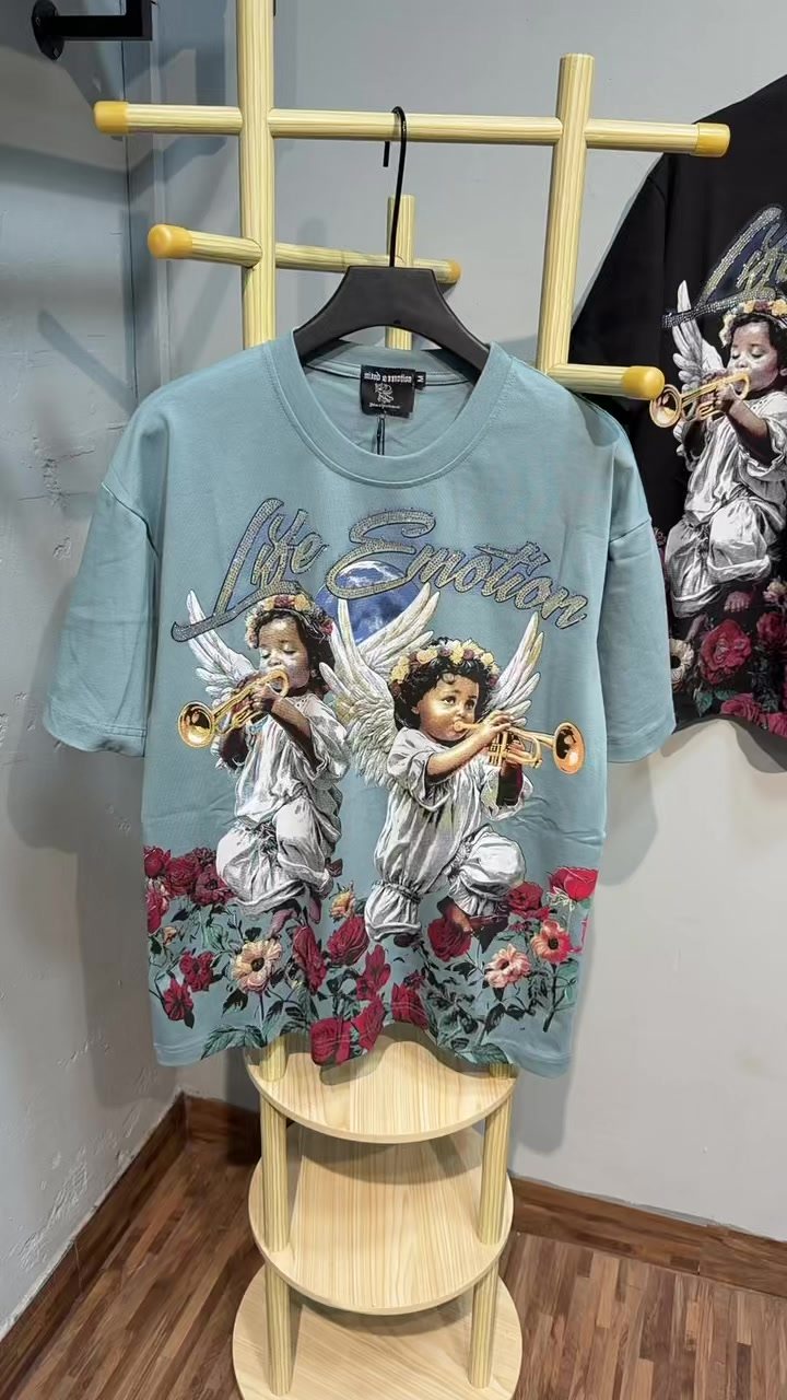 MIXED EMOTION Angel Rose Graphic Short-Sleeve T-Shirt