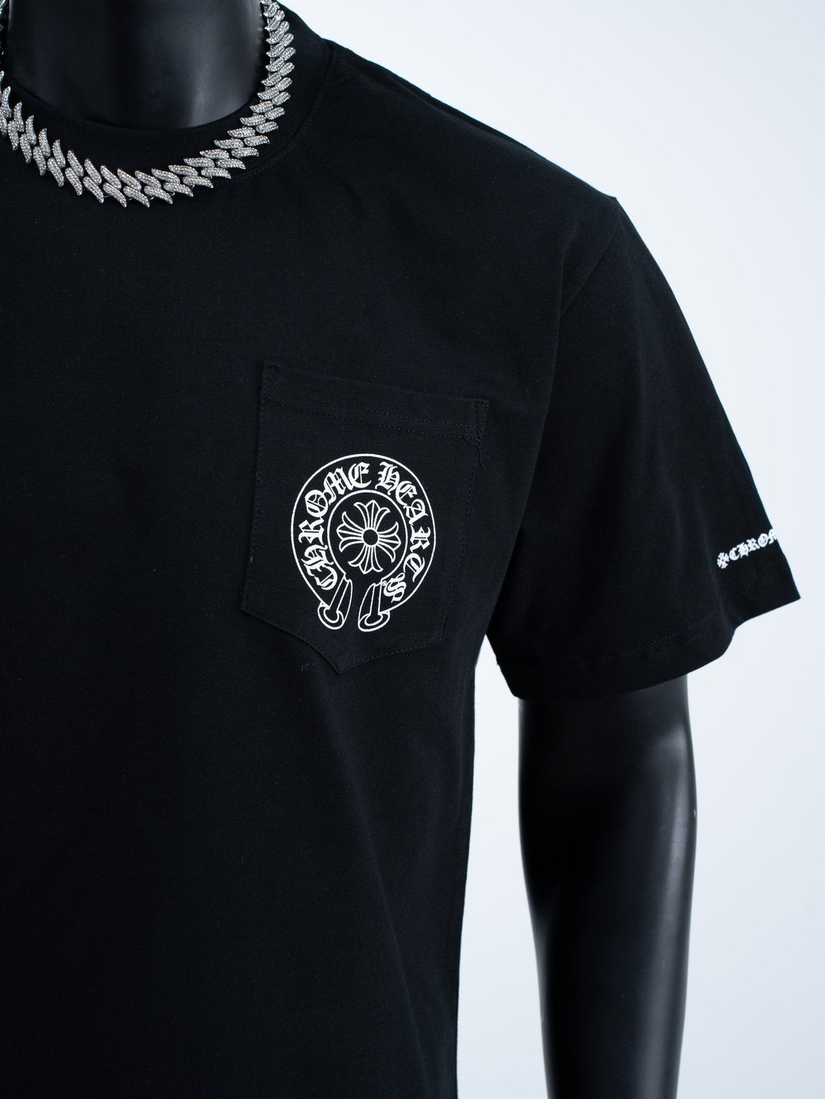 Chrome Hearts Horseshoe Graphic Pocket T-Shirt