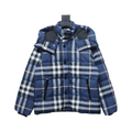 Blue Check Puff Down Jacket