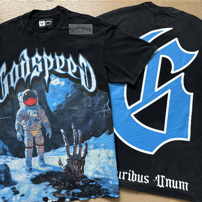Godspeed Astronaut Moon Graphic T-Shirt