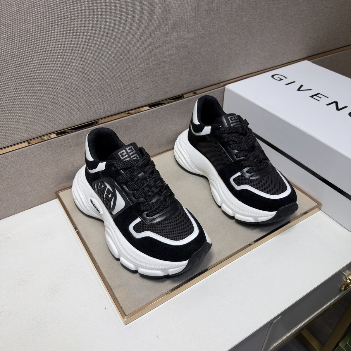 Givenchy Black and White Low-Top Sneakers