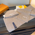 Louis Vuitton Rib-Knit Beanie & Scarf Set