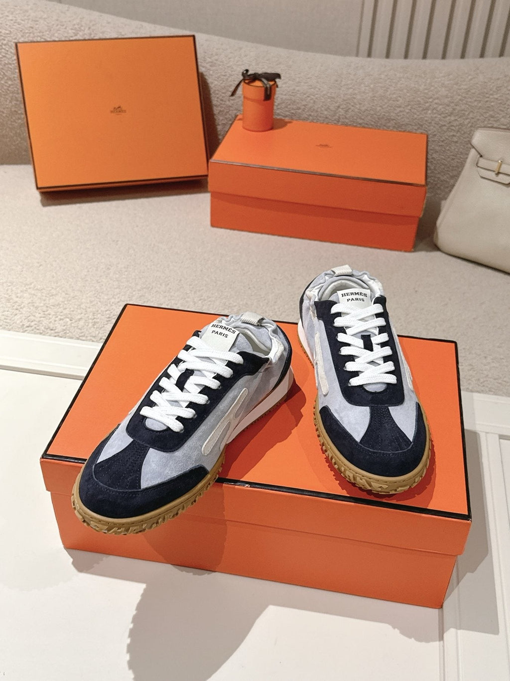 Hermès Brown H-Detail Sneakers