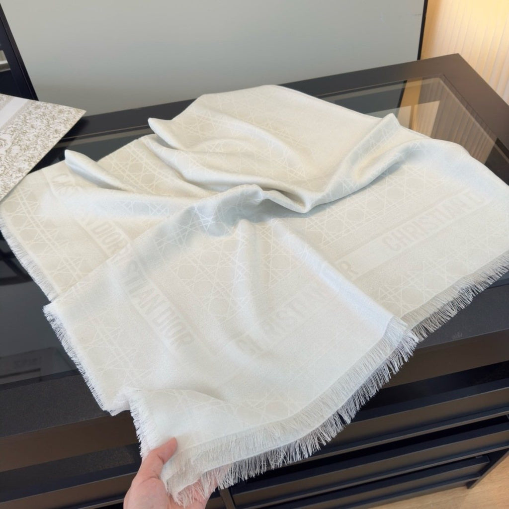 Dior Geometric Fringe Scarf
