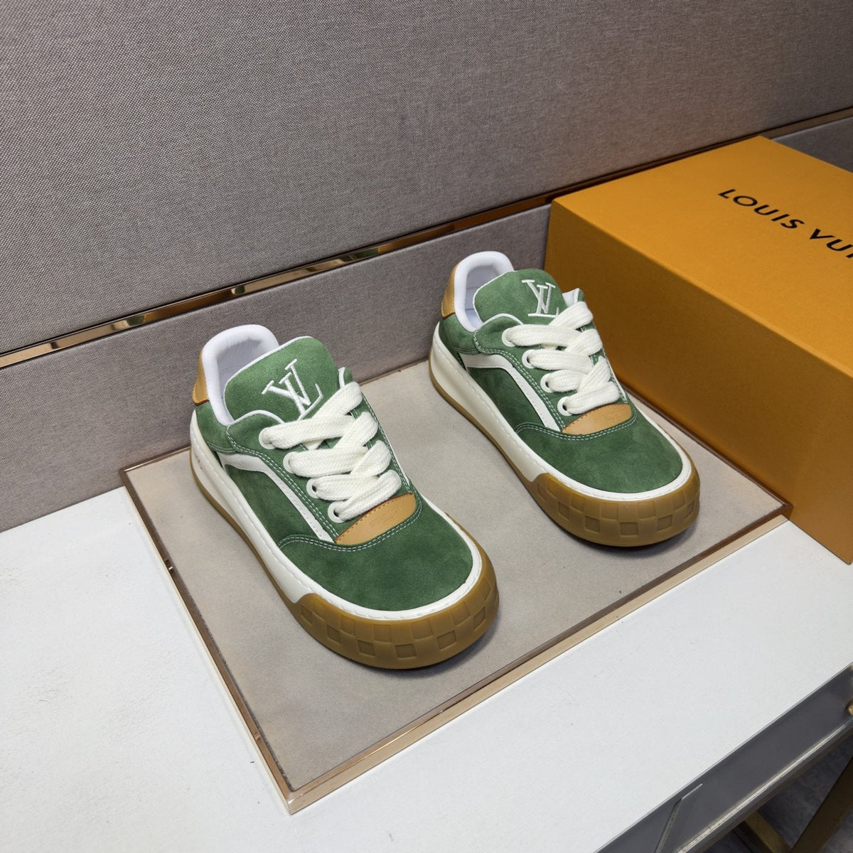 Louis Vuitton Men's Panelled Gum Sole Sneakers