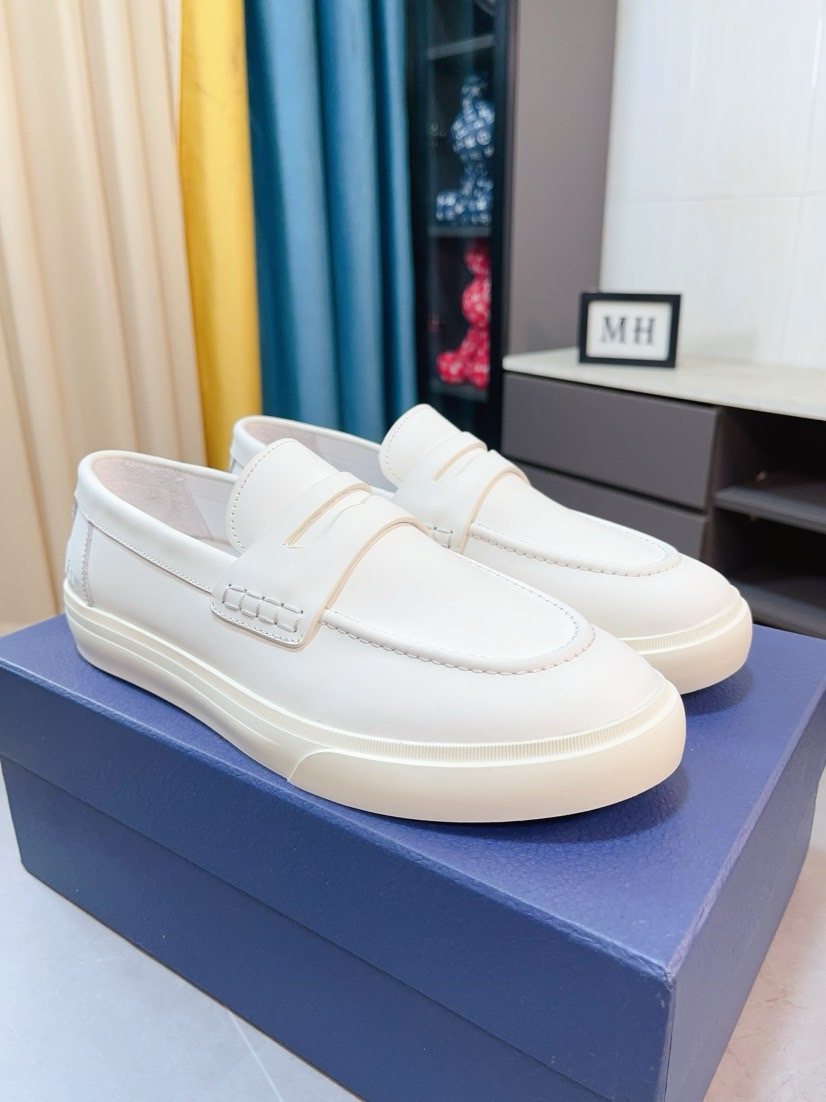 Dior Contrast-Sole Strap Loafers